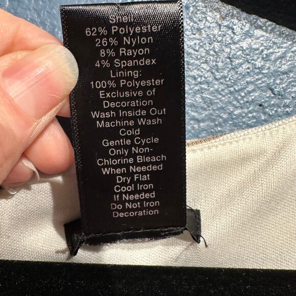 Ann Taylor Size 14 Cap Sleeve Double Knit Dress Striped Work Office Professional - Picture 6 of 7